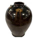 Chinese Brown Glazed Stoneware Jar