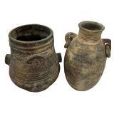 Pair of Antique Earthenware Vessels