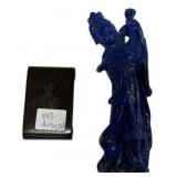 Carved Lapis Lazuli Chinese Figure