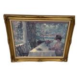 On the Porch Print by American Impressionist paint