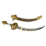 Toledo Spain Decorative Scimitar Sword Brass Handl