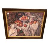 23"h., 28"w Paul Cezanne Apple and Oranges Print