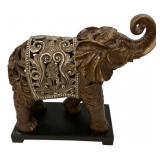 Ornate Elephant Figurine on Base