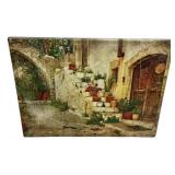 Mediterranean Courtyard Canvas Print