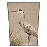 Great Blue Heron Painting on Linen