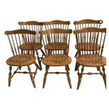 Ellen Allen Maple Windsor 6 Dining Chairs