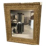32"h., 27"w Gold Plaster Framed Mirror