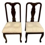 Pair of Cherry Queen Anne Side Chairs