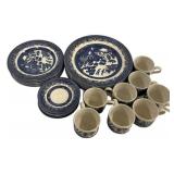 Churchill England Willow Plates and Cups