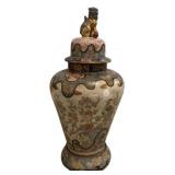 Japanese Satsuma Lidded Temple Jar