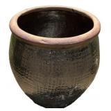 Dark Glazed Stoneware Pottery Jar
