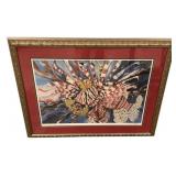 Framed Signed Louis Diaz Lionfish Art Print