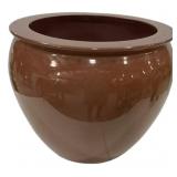 Brown Glazed Ceramic Planter Pot