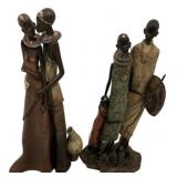 African Maasai Figurine Pair Resin