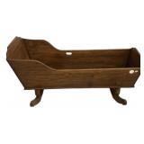 Antique Wooden Baby Rocking Cradle