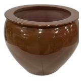 Brown Glazed Ceramic Jardiniere Planter