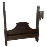 Ornate Carved King Size Four Poster Bed