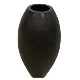 Dark Brown Oval Ceramic Floor Vase