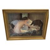 Framed Impressionist Nude Figure Print