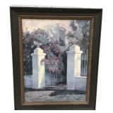 Framed Garden Gate Print Signed
