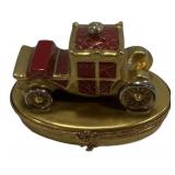 Faberge Limoges hand-painted porcelain royal coach