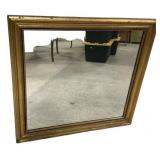 34"h.,36"w Gold Wood Framed Mirror