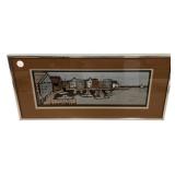 9"h., 24"w Signed Pier Framed Print