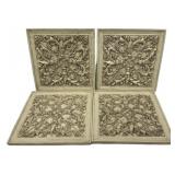 Set of 4 Ornate Decorative Wall Panels