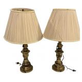 Pair of Brass Table Lamps