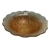 Marigold Carnival Glass Bowl Daisy