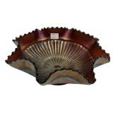 Carnival Glass Ruffled Edge Bowl