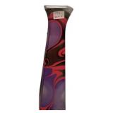 Abstract Swirl Art Glass Bud Vase