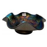 Carnival Glass Ruffled Edge Bowl