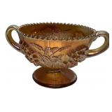 Marigold Carnival Glass Sugar Bowl