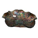 Carnival Glass Ruffled Edge Bowl