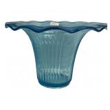 Blue Depression Glass Flared Vase