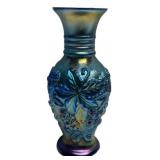 Carnival Glass Grape & Leaf Vase