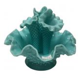 Fenton Turquoise Hobnail Epergne