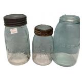 Antique Canadian Fruit Jars Lot of 3