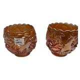 Carnival Glass Rose Bowl Scalloped Rim