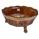 Carnival Glass Grape & Cable Bowl