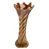 Carnival Glass Swirl Twist Vase