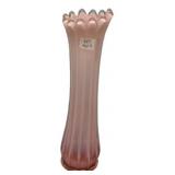 Pink Opalescent Glass Swung Vase