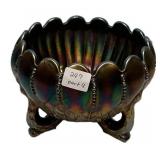 Carnival Glass Footed Rose Bowl