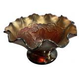 Carnival Glass Ruffled Edge Bowl