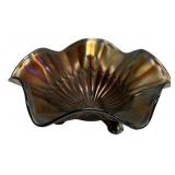 Carnival Glass Ruffled Edge Bowl