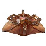 Carnival Glass Ruffled Edge Bowl