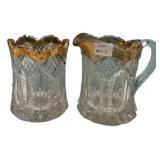 EAPG Gold Trim Sugar & Creamer Set