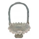 Fenton Hobnail Opalescent Glass Basket