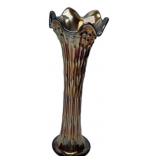 Carnival Glass Tree Trunk Swung Vase